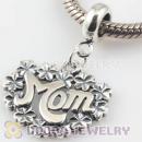925 Sterling Silver MOM Dangle Charms For Mother Day 