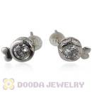 Sterling Silver Fashion CZ Stud Earrings