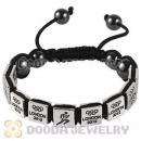 Handmade London 2012 Olympics Athletics Square Alloy Bracelets With Hematite