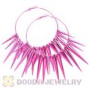 70mm Peach Basketball Wives Spike Hoop Earrings Wholesale