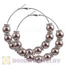 80mm Basketball Wives Hoop Earrings With ABS Pearl Beads