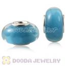 925 sterling silver single core European style glass beads