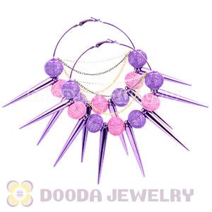 70mm Basketball Wives Spike Hoop Earrings Wholesale