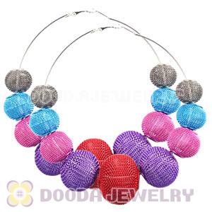 90mm Basketball Wives Mesh Ball Hoop Earrings Wholesale