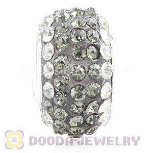 Wholesale European Pave Crystal Bead With Alloy Core