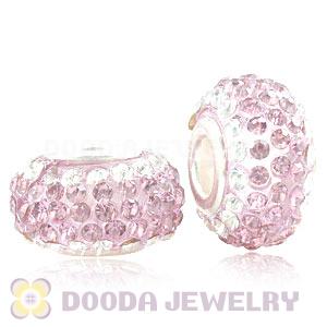 Wholesale European Pave Crystal Bead With Alloy Core