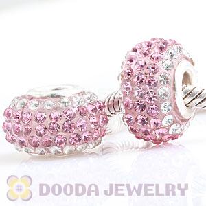 Wholesale European Pave Crystal Bead With Alloy Core