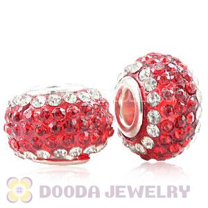 Wholesale European Pave Crystal Bead With Alloy Core