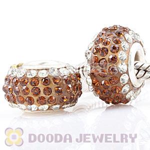 Wholesale European Pave Crystal Bead With Alloy Core