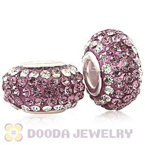Wholesale European Pave Crystal Bead With Alloy Core
