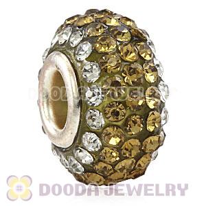 Wholesale European Pave Crystal Bead With Alloy Core