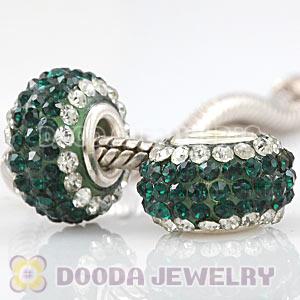 Wholesale European Pave Crystal Bead With Alloy Core