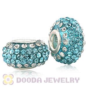 Wholesale European Pave Crystal Bead With Alloy Core