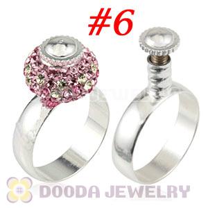 Wholesale Silver Plated DIY Stackable Finger Ring European Beads Compatible