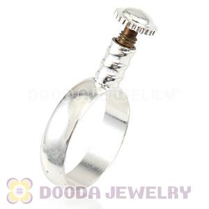 Wholesale Silver Plated DIY Stackable Finger Ring European Beads Compatible