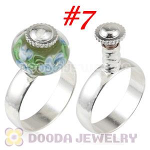 Wholesale Silver Plated DIY Finger Ring European Beads Compatible