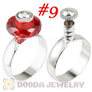 Wholesale Silver Plated DIY Finger Ring European Beads Compatible
