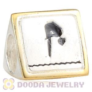 European Diving Beads London 2012 Olympics Gold Plated Silver Charms