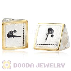 European Diving Beads London 2012 Olympics Gold Plated Silver Charms
