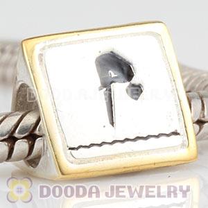 European Diving Beads London 2012 Olympics Gold Plated Silver Charms