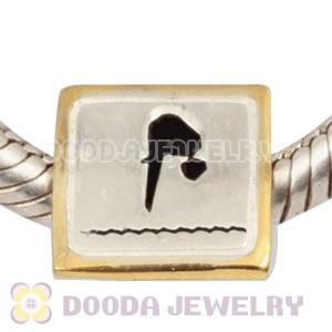 European Diving Beads London 2012 Olympics Gold Plated Silver Charms