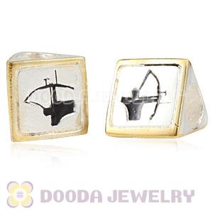 European Archery Beads London 2012 Olympics Gold Plated Silver Charms