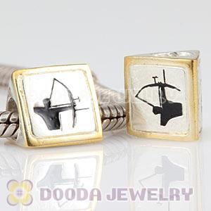 European Archery Beads London 2012 Olympics Gold Plated Silver Charms