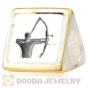 European Archery Beads London 2012 Olympics Gold Plated Silver Charms