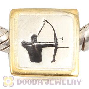 European Archery Beads London 2012 Olympics Gold Plated Silver Charms