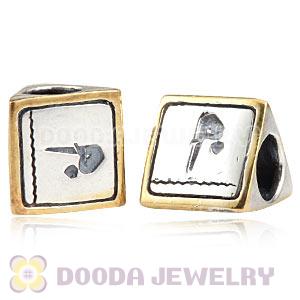 European Diving Beads London 2012 Olympics Gold Plated Silver Charms