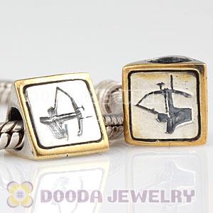 European Archery Beads London 2012 Olympics Gold Plated Silver Charms