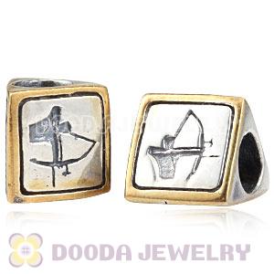 European Archery Beads London 2012 Olympics Gold Plated Silver Charms