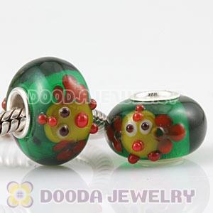 Handmade European Glass Chickadee Beads In 925 Silver Core Wholesale