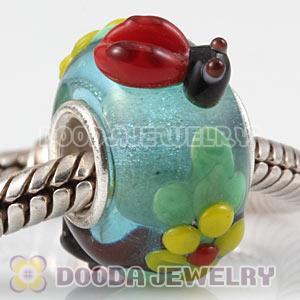 Handmade European Glass Ladybird Cottage Beads In 925 Silver Core Wholesale