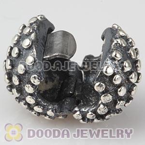 Oxidized Sterling Silver European Studded Clip Beads Wholesale