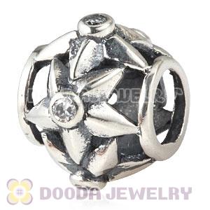 Sterling Silver European Stella Beads With Stone Wholesale