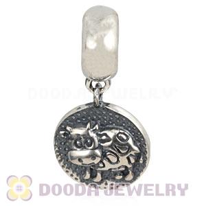 Sterling Silver Chinese Zodiac Ox Dangle Charm Bead Wholesale