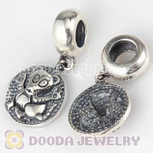 Sterling Silver Chinese Zodiac Tiger Dangle Charm Bead Wholesale