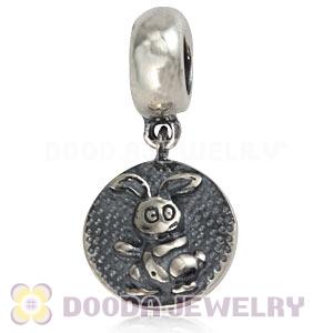 Sterling Silver Chinese Zodiac Rabbit Dangle Charm Bead Wholesale