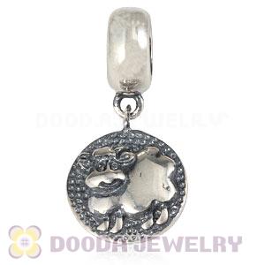 Sterling Silver Chinese Zodiac Sheep Dangle Charm Bead Wholesale