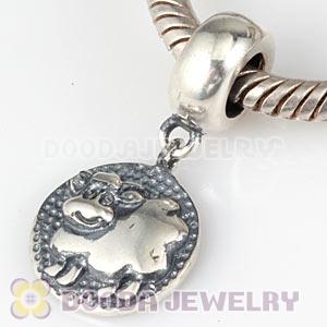 Sterling Silver Chinese Zodiac Sheep Dangle Charm Bead Wholesale