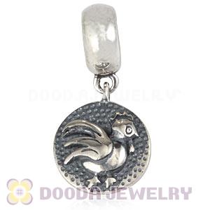 Sterling Silver Chinese Zodiac Rooster Dangle Charm Bead Wholesale