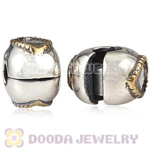 Sterling Silver European Braided Heart Clip Beads Wholesale