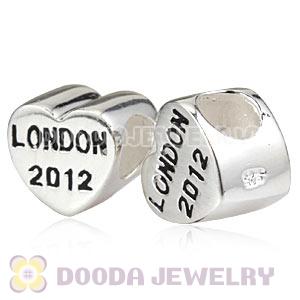 Sterling Silver Heart London 2012 Bead Fit 2012 Olympics European Bracelet
