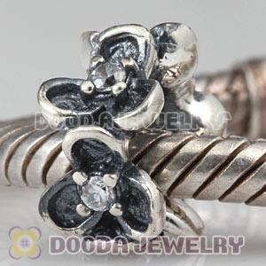 Antique Sterling Silver Wanda Garden Spacer Beads With Stones