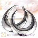 76X90mm Black Basketball Wives Bamboo Drop Earrings Wholesale