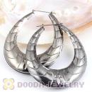76X90mm Black Basketball Wives Bamboo Drop Earrings Wholesale