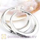 Wholesale Bamboo Earrings 90mm Platinum Plated Hoop Earrings