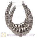 60×80mm Black Basketball Wives Bamboo Water Drop Earrings Wholesale