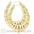 60×80mm Gold Basketball Wives Bamboo Water Drop Earrings Wholesale